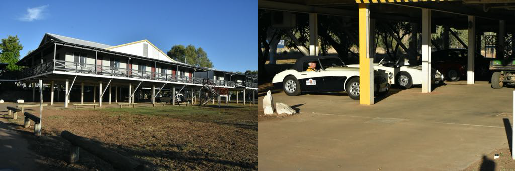 The hotel in Fitzroy. Parking under the hotel rooms.