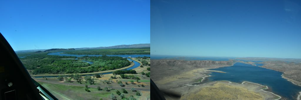 The irrigation canal from Ord river. Part of the Argyle Lake.